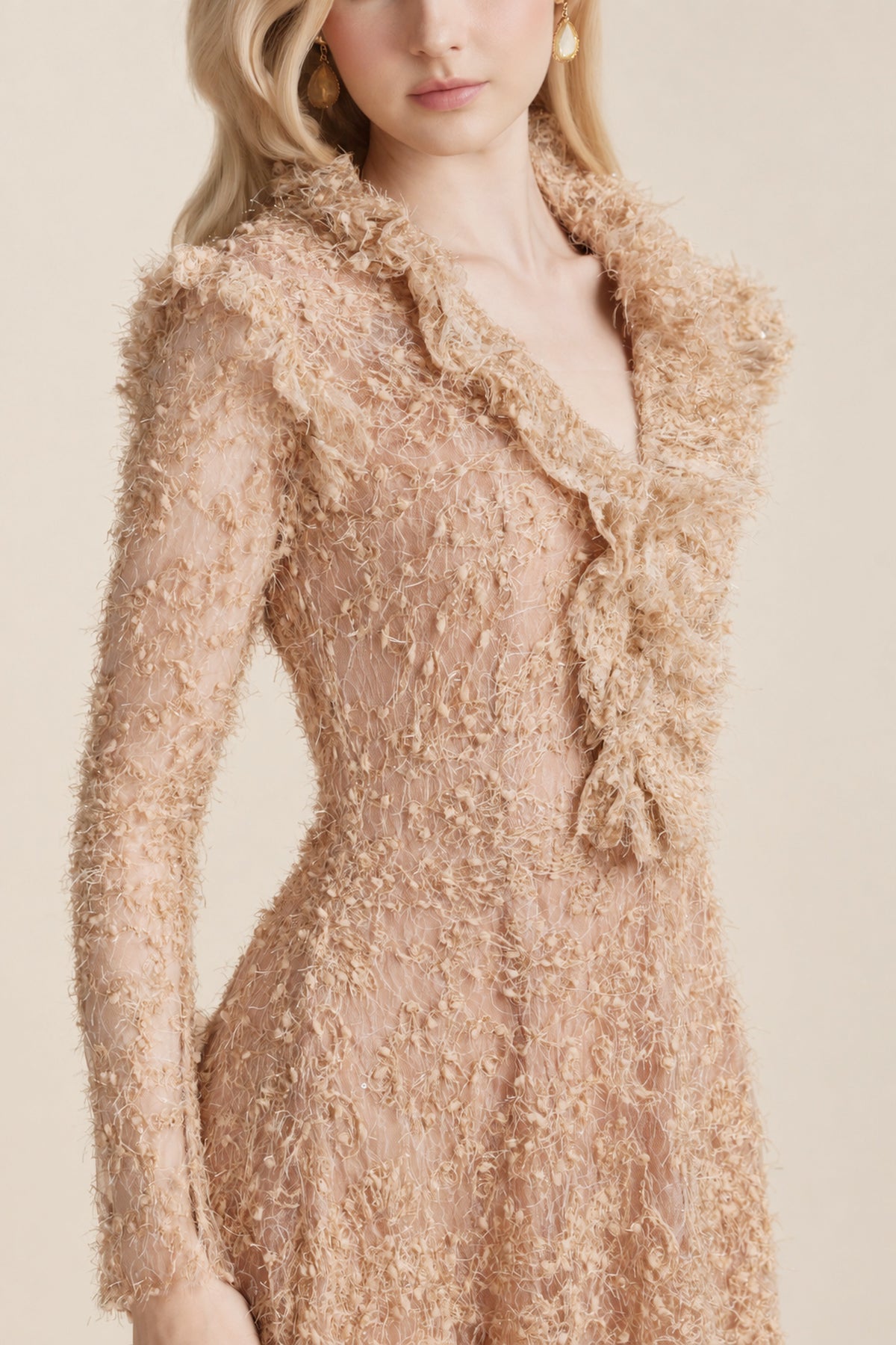 Apricot Lace Gown